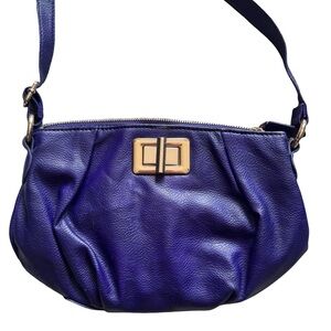 ALDO Purple Crossbody Bag with Gold Turn-Lock Accent